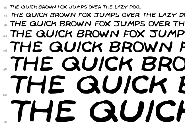 Face Front font waterfall